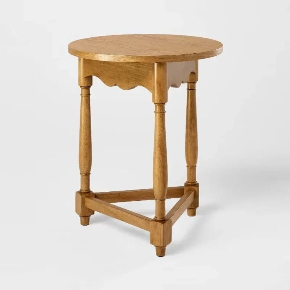 Scalloped Accent Table Light Oak -‎ Threshold Studio McGee - Target 2025 NIB